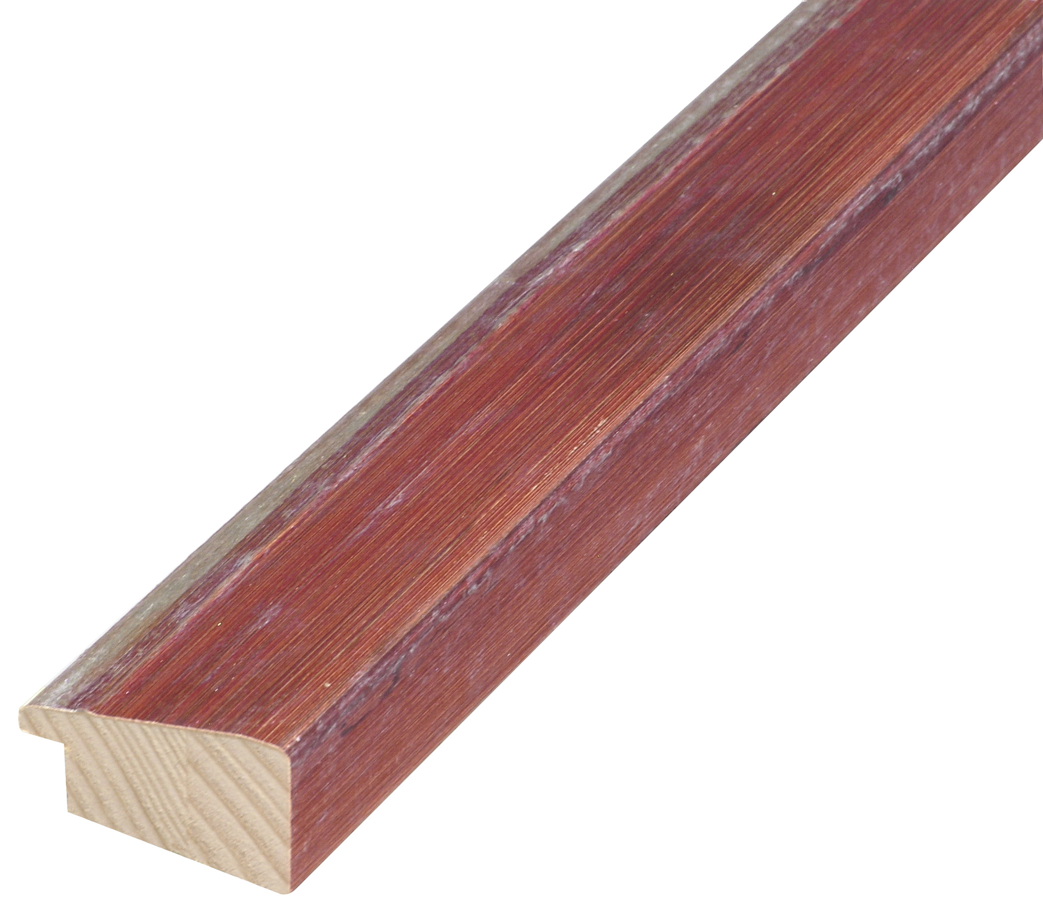 Baguette sapin jointé, larg.37mm, haut.21mm - fil arg nuanc.rouge