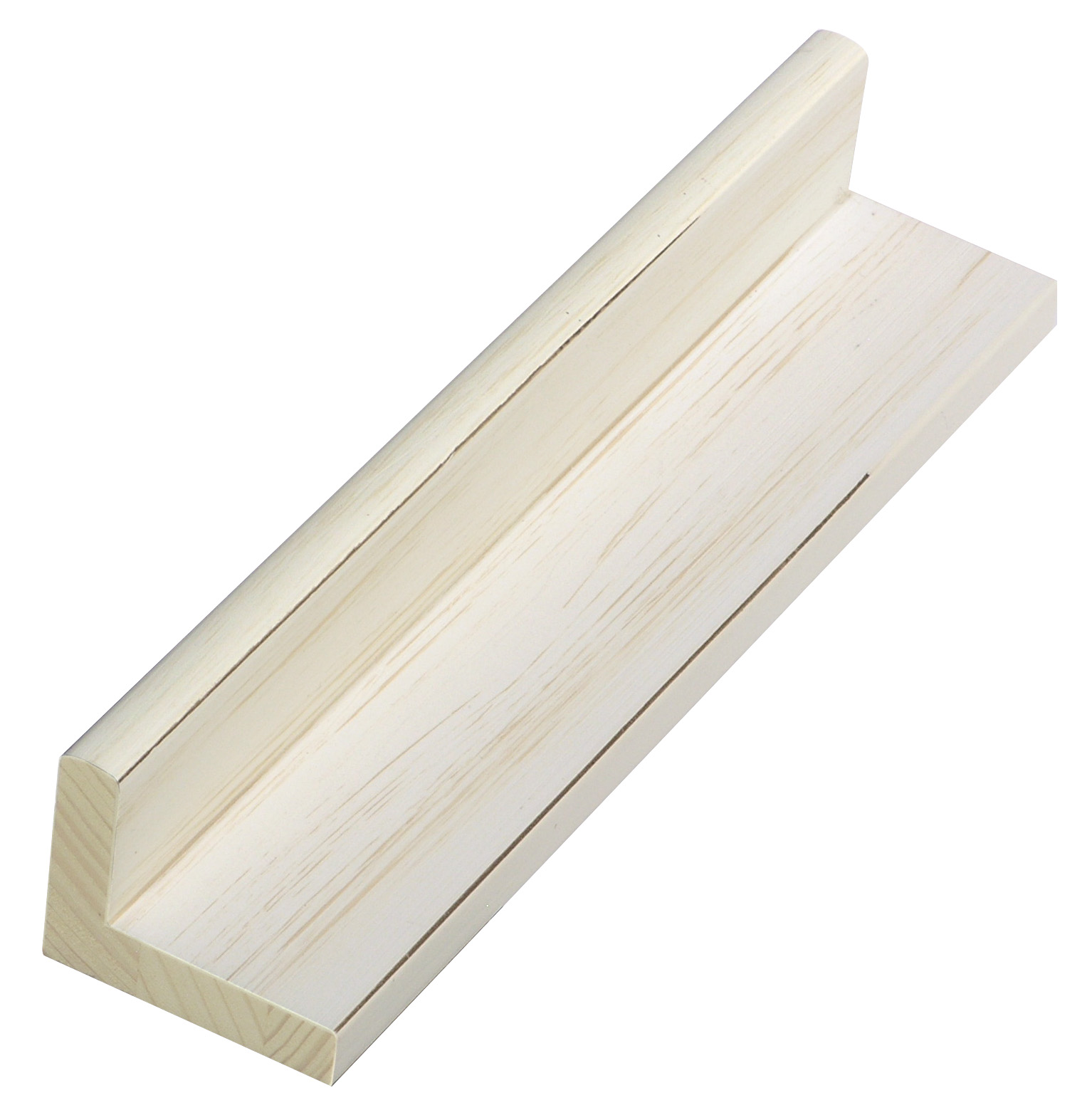 Baguette profil L pin jointé, Larg.44mm Haut.34 - Crème